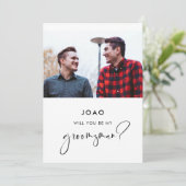 Elegant en modern Beste man-voorstel Kaart (Staand voorkant)