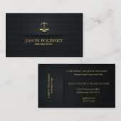 Elegant en Modern Black and Gold Attorney Visitekaartje (Voorkant / Achterkant)