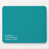 Elegant en modern Blauwgroen Muismat (Voorkant)