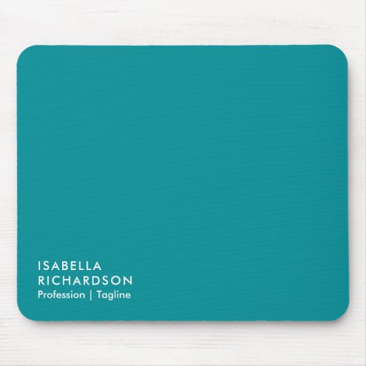 Elegant en modern Blauwgroen Muismat (Voorkant)