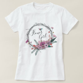 Elegant en modern bloemmeisje t-shirt