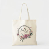 Elegant en modern bloemmeisje tote bag (Voorkant)