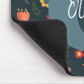 Elegant en modern bloemmonogram muismat (Hoek)