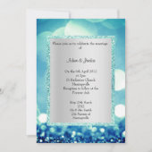 ELEGANT EN MODERN BLUE AQUA GLITTER WEDING KAART (Voorkant)