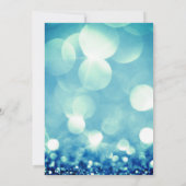 ELEGANT EN MODERN BLUE AQUA GLITTER WEDING KAART (Achterkant)