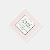 Elegant en modern Bord roze bruiloft Vrijgezellenf Servetten (Hoek)