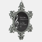 Elegant en modern Chalkboard-muzikant Tin Sneeuwvlok Ornament (Links)