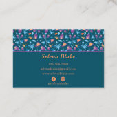 Elegant en modern | Chique bloempatroon Visitekaartje (Achterkant)