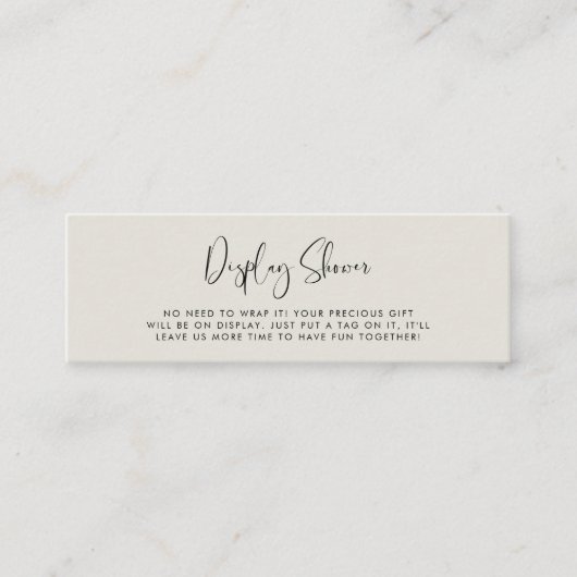 Elegant en modern Display douchekaartinzetstuk Mini Visitekaartje (Voorkant)