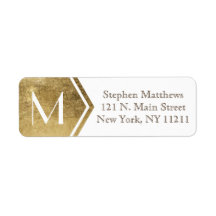 Elegant en modern Faux Gold Monogram