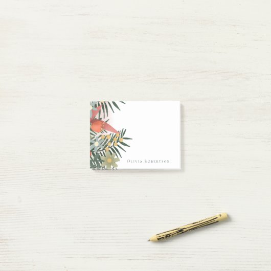 Elegant en Modern Flowers Botanisch Post-it® Notes (Op bureau)