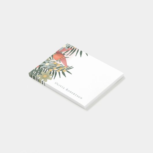 Elegant en Modern Flowers Botanisch Post-it® Notes (Schuin)