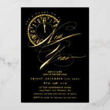 Elegant en modern Folie Nieuwjaar Eve Party