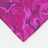 Elegant en modern fuschia roze abstract patroon fleece deken (Hoek)