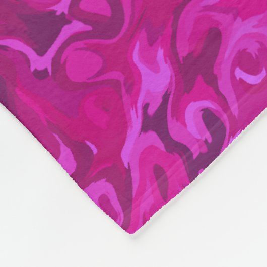Elegant en modern fuschia roze abstract patroon fleece deken (Hoek)