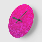 Elegant en modern fuschia roze abstract patroon ronde klok (Hoek)