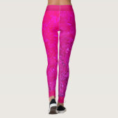 Elegant en modern fuschia roze abstract verloop leggings (Achterkant)