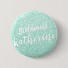 Elegant en modern glitter bruidsmeisje ronde button 5,7 cm