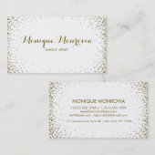 Elegant en modern Gold Confetti Glitter Visitekaartje (Voorkant / Achterkant)