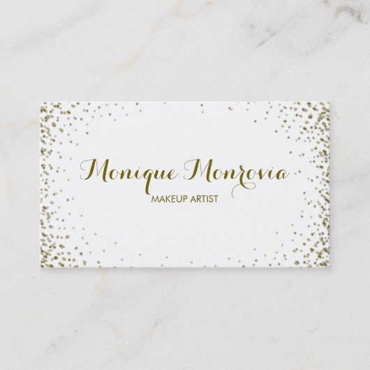 Elegant en modern Gold Confetti Glitter Visitekaartje (Voorkant)