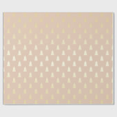 Elegant en modern Gold kerstboompatroon Cadeaupapier (Vlak)