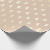 Elegant en modern Gold kerstboompatroon Cadeaupapier (Hoek)