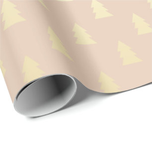 Elegant en modern Gold kerstboompatroon Cadeaupapier