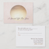 Elegant en modern Gold Moon Cadeaucertificaat Kortingskaartje (Voorkant / Achterkant)