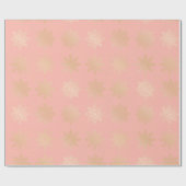 Elegant en modern Gold Snowflake-kerstpatroon Cadeaupapier (Vlak)