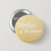 Elegant en modern goudglitter moeder van de bruide ronde button 5,7 cm (Voorkant /achterkant)