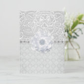ELEGANT EN MODERN LACE DIAMOND WEDING KAART (Staand voorkant)