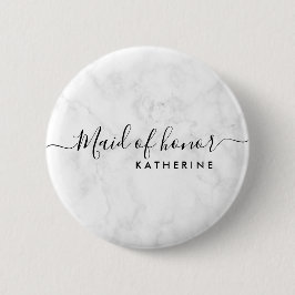 Elegant en modern marmer-meisje ronde button 5,7 cm