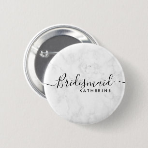 Elegant en modern marmer-meisje ronde button 5,7 cm