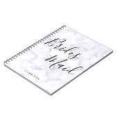 Elegant en modern marmerbruid notitieboek (Linkerzijde)