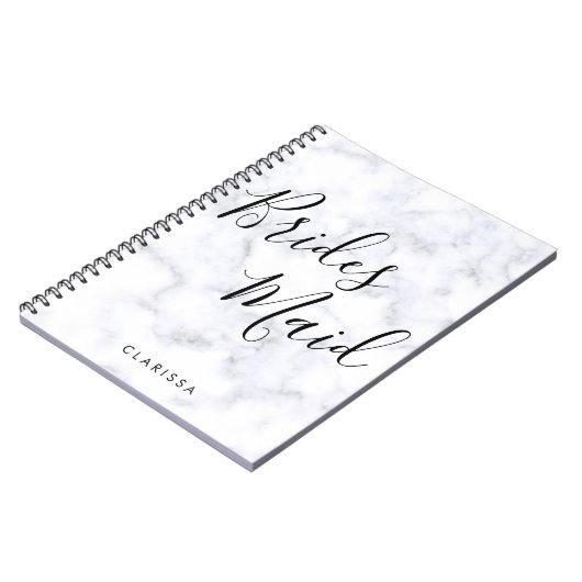 Elegant en modern marmerbruid notitieboek (Linkerzijde)