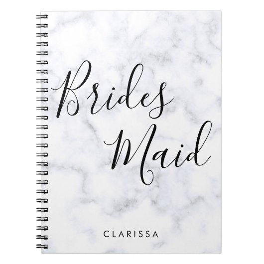 Elegant en modern marmerbruid notitieboek (Voorkant)