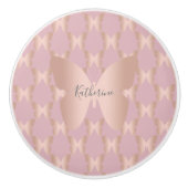Elegant en modern roos gouden vlinder design keramische knop (Voorkant)
