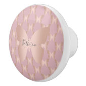 Elegant en modern roos gouden vlinder design keramische knop (Rechts)