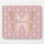 Elegant en modern roos gouden vlinder design muismat (Voorkant)