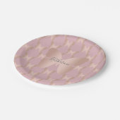 Elegant en modern roos gouden vlinder design papieren bordje (Gekanteld)