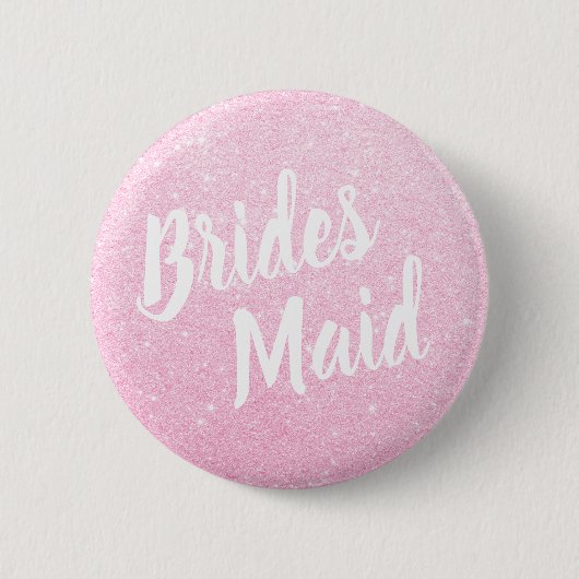 Elegant en modern roos goudglitter bruidsmeisje ronde button 5,7 cm (Voorkant)