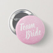 Elegant en modern roos goudglitter team bruid ronde button 5,7 cm (Voorkant /achterkant)