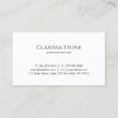 Elegant en modern roos goudschaar visitekaartje (Achterkant)