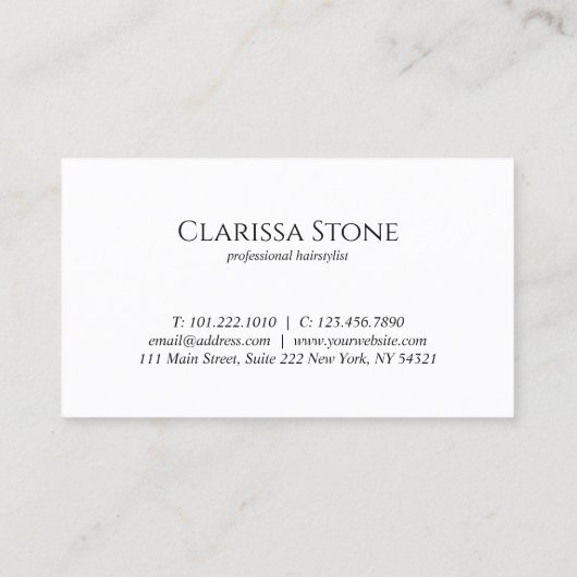 Elegant en modern roos goudschaar visitekaartje (Achterkant)