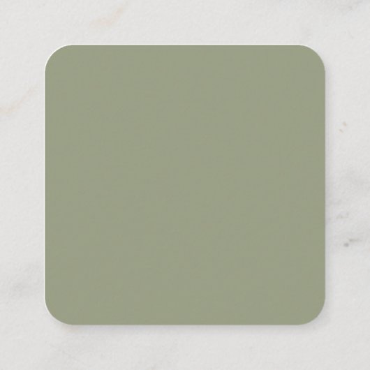 Elegant en modern Sage Green QR code RSVP respons Informatiekaartje (Achterkant)