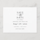 Elegant en modern Save the Date Post Kaart (Voorkant)
