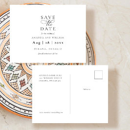 Elegant en modern Save the Date Post Kaart