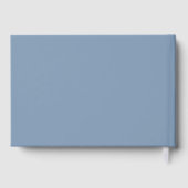 Elegant en modern script Dusty Blue Wedding Gastenboek (Achterkant)
