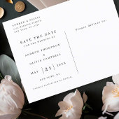 Elegant en Modern Script Wedding Save The Date Uitnodiging Briefkaart