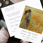 Elegant en Modern Script Wedding Save The Date Uitnodiging Briefkaart